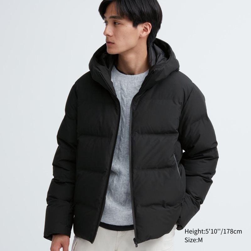 Men Uniqlo 3d Cut Seamless Down Parka Black | 5590607