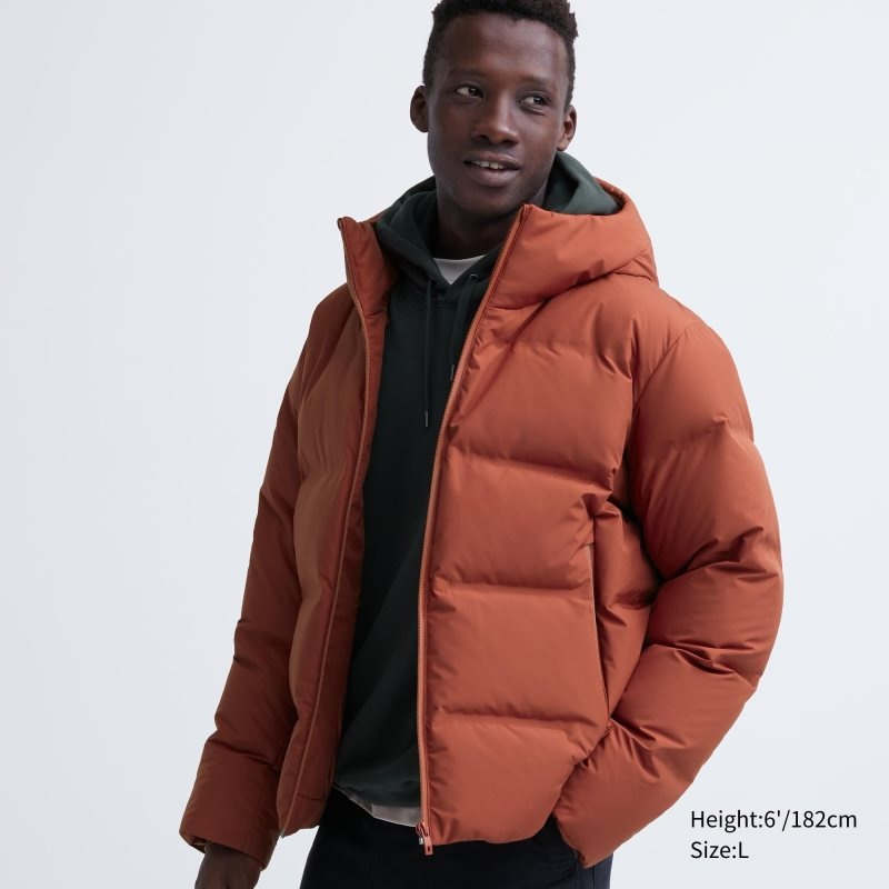 Men Uniqlo 3d Cut Seamless Down Parka Orange | 6733087
