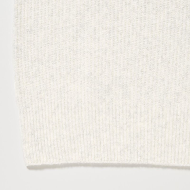 Men Uniqlo 3d Knit Souffle Yarn Mock Neck Sweaters Blue | 3886652
