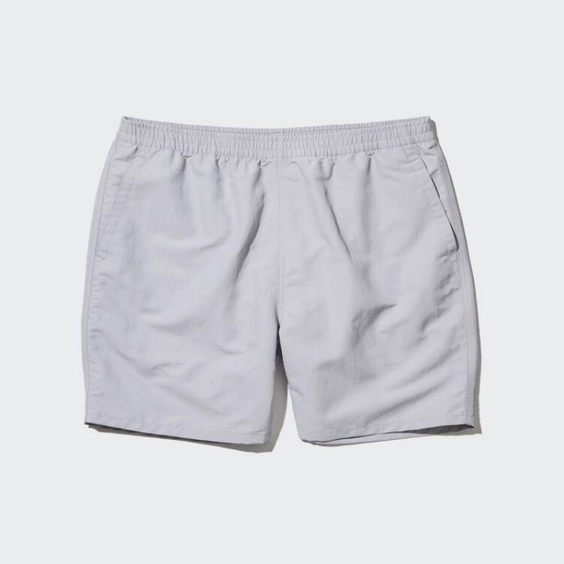 Men Uniqlo Active Swim Shorts Grey | 9525263