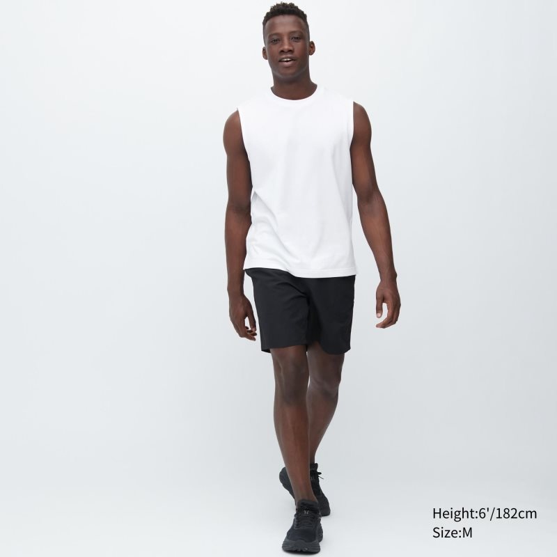 Men Uniqlo Airism Cotton Sleeveless T Shirts White | 3386578