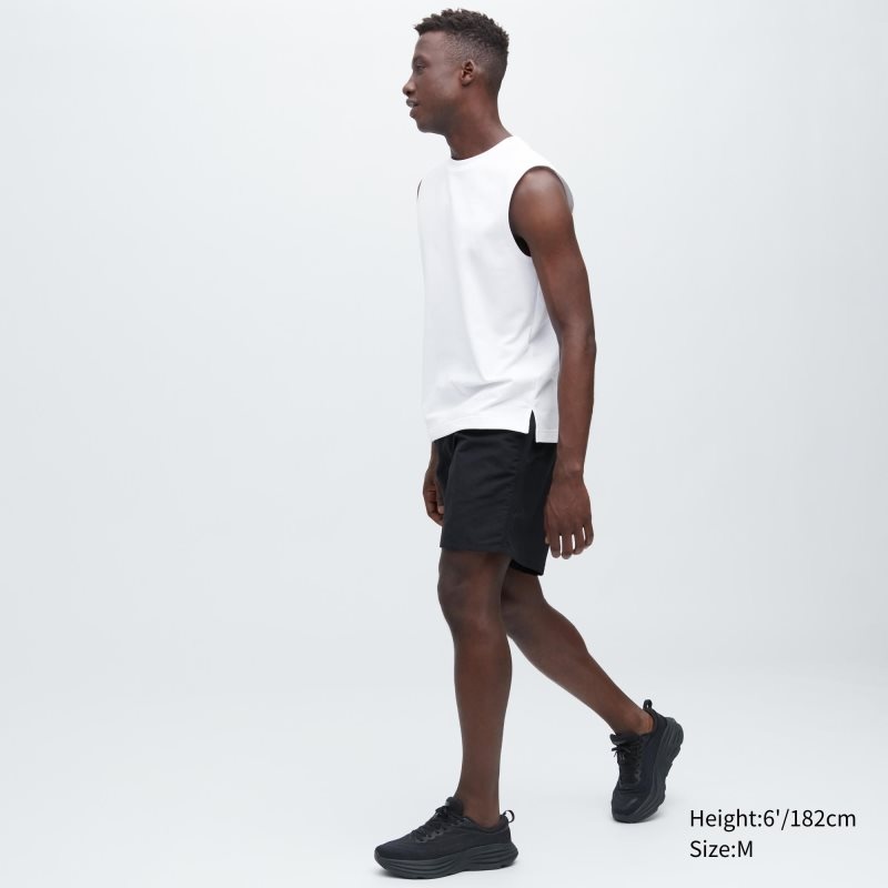 Men Uniqlo Airism Cotton Sleeveless T Shirts White | 3386578