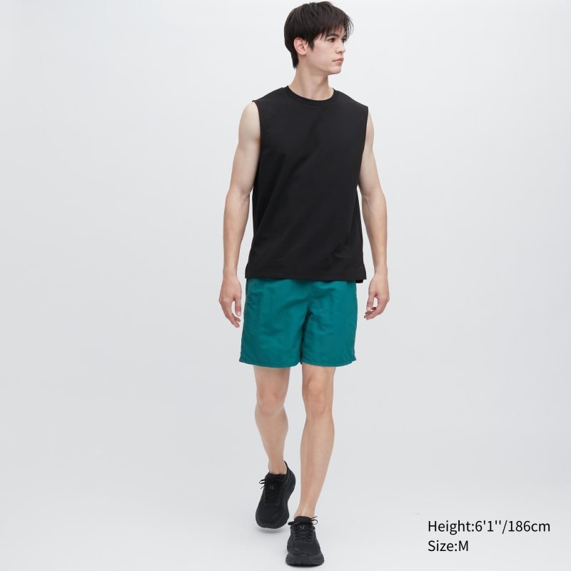 Men Uniqlo Airism Cotton Sleeveless Tank Top Black | 7166025