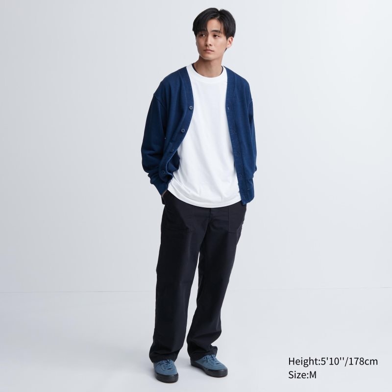 Men Uniqlo Airism Cotton Uv Protection Crew Neck T Shirts White | 856374