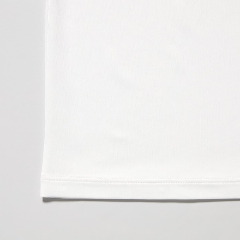 Men Uniqlo Airism Crew Neck Short-sleeve T Shirts White | 5534352