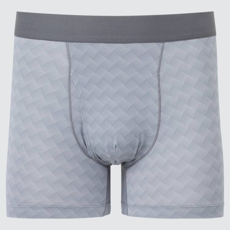Men Uniqlo Airism Gradation Boxers Underwear Grey | 4592509