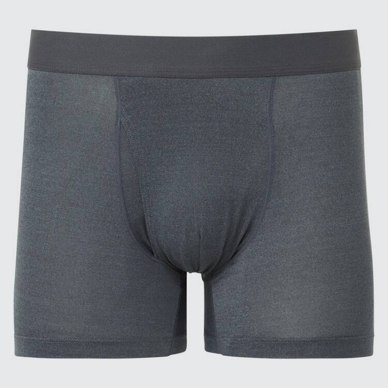Men Uniqlo Airism Heather Boxers Underwear Grey | 1460406