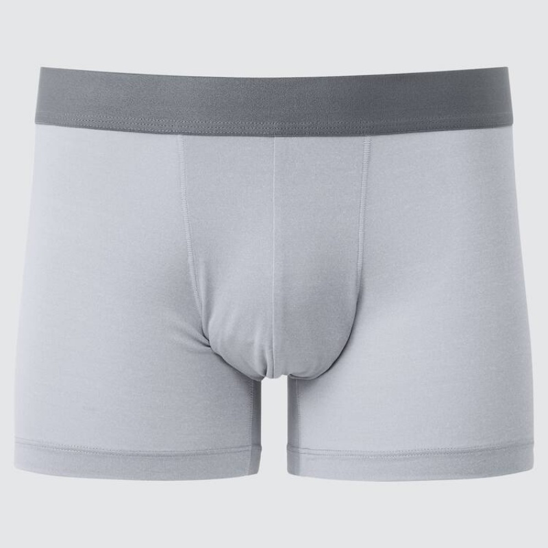 Men Uniqlo Airism Heather Low Rise Boxer Underwear Grey | 7305750