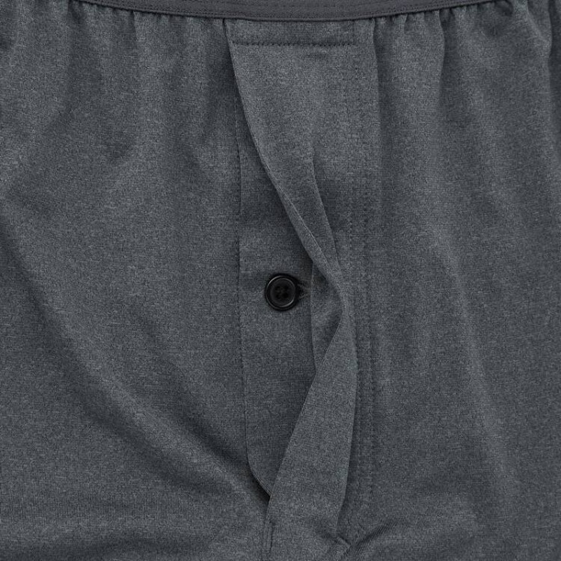 Men Uniqlo Airism Loose Fit Heather Boxers Underwear Grey | 6704640