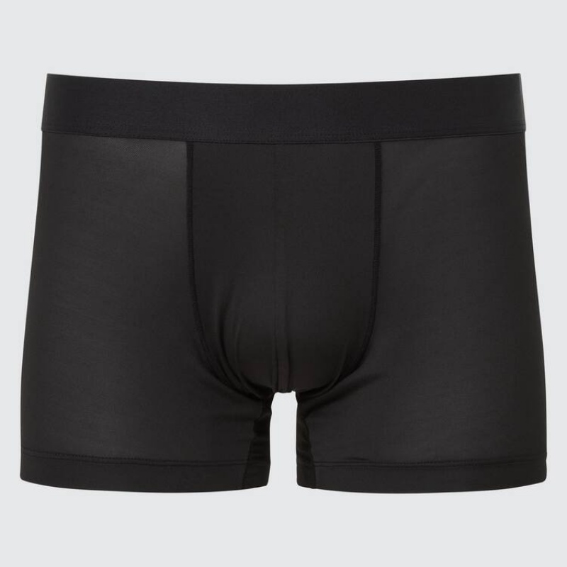 Men Uniqlo Airism Low Rise Boxers Underwear Black | 464965
