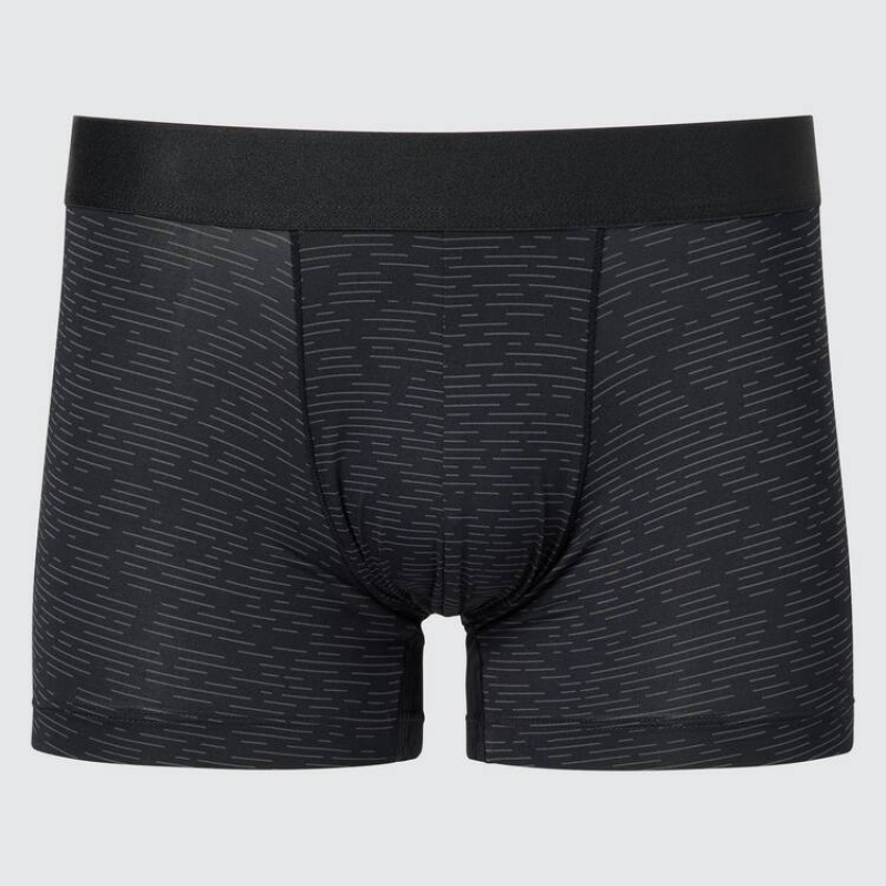 Men Uniqlo Airism Low Rise Boxers Underwear Black | 1858100