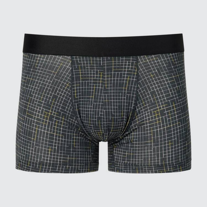 Men Uniqlo Airism Low Rise Printed Boxers Underwear Grey | 2929128