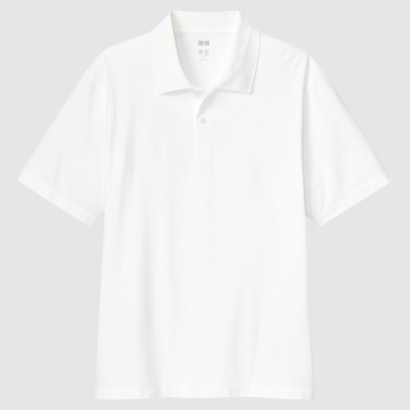 Men Uniqlo Airism Polo Shirts White | 5749454