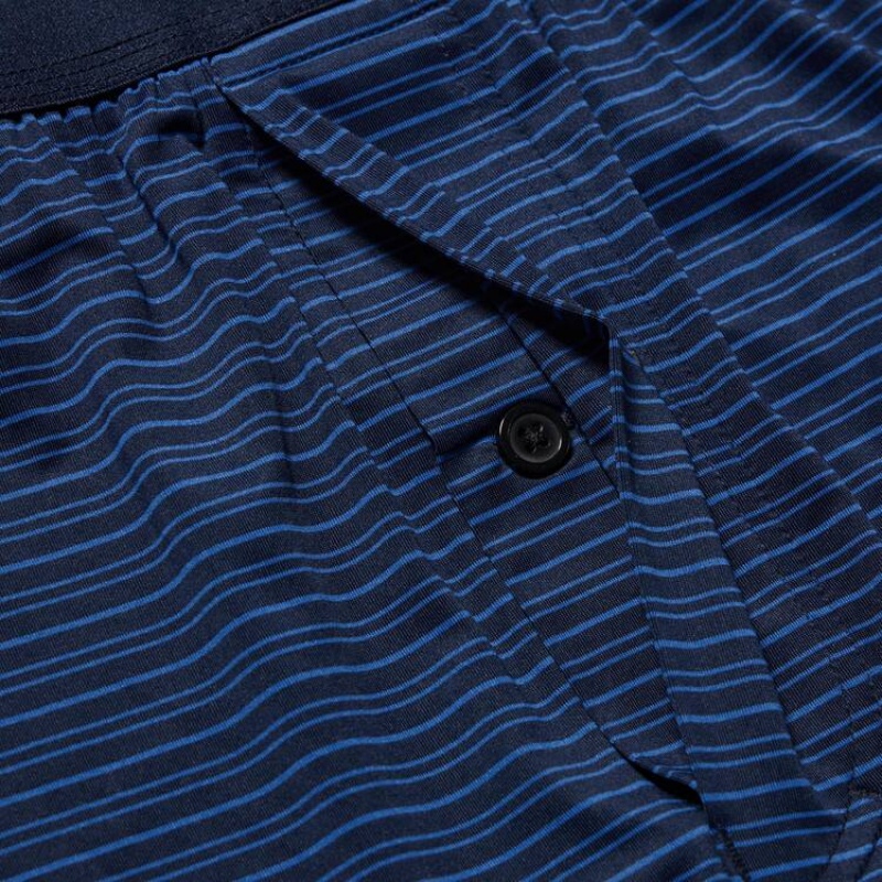 Men Uniqlo Airism Striped Loose Fit Boxers Underwear Blue | 3527281