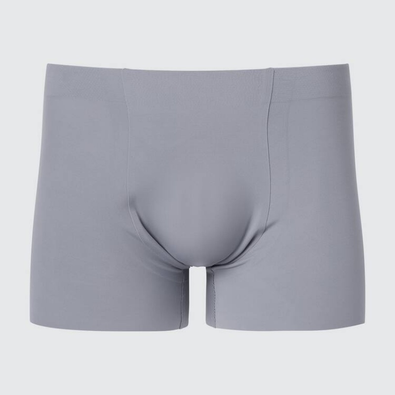 Men Uniqlo Airism Ultra Seamless Boxers Underwear Grey | 5085505