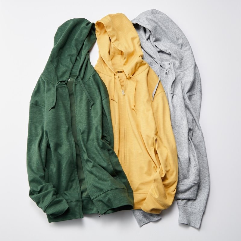 Men Uniqlo Airism Uv Protection Full-zip Hoodie Yellow | 6990971