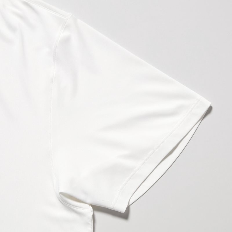 Men Uniqlo Airism V-neck Short-sleeve T Shirts White | 1177025
