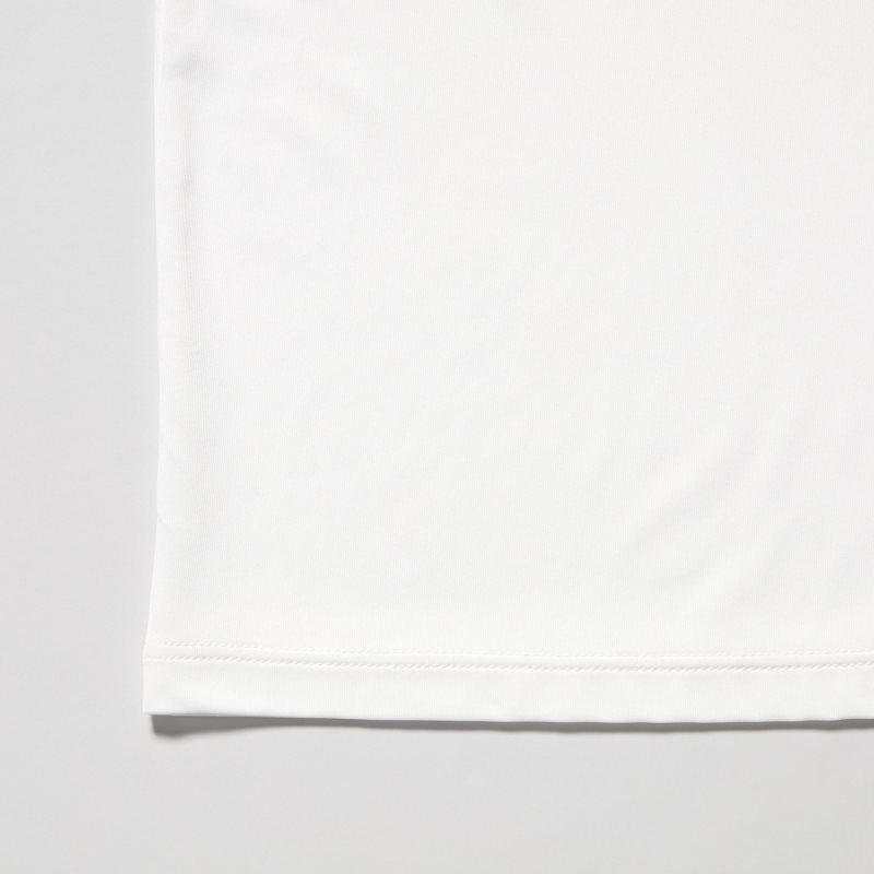 Men Uniqlo Airism V-neck Short-sleeve T Shirts White | 1177025