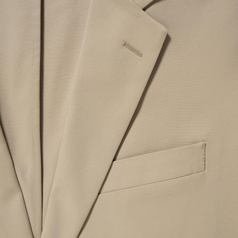Men Uniqlo Airsense Cotton Like Ultra Light Jackets Beige | 9573853