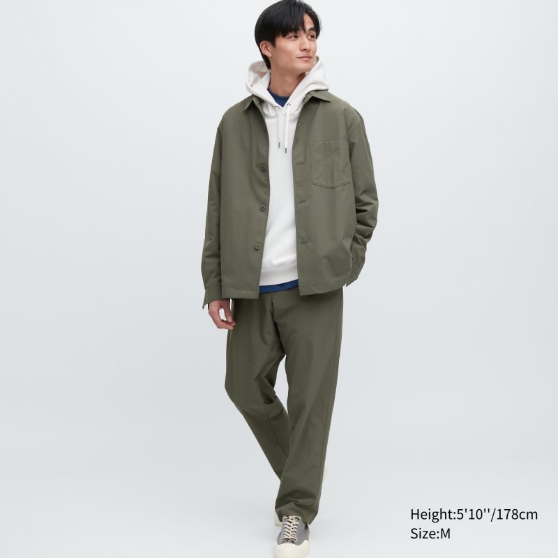 Men Uniqlo Airsense Shirt Ultra Light Shirt Jackets Olive | 8023161