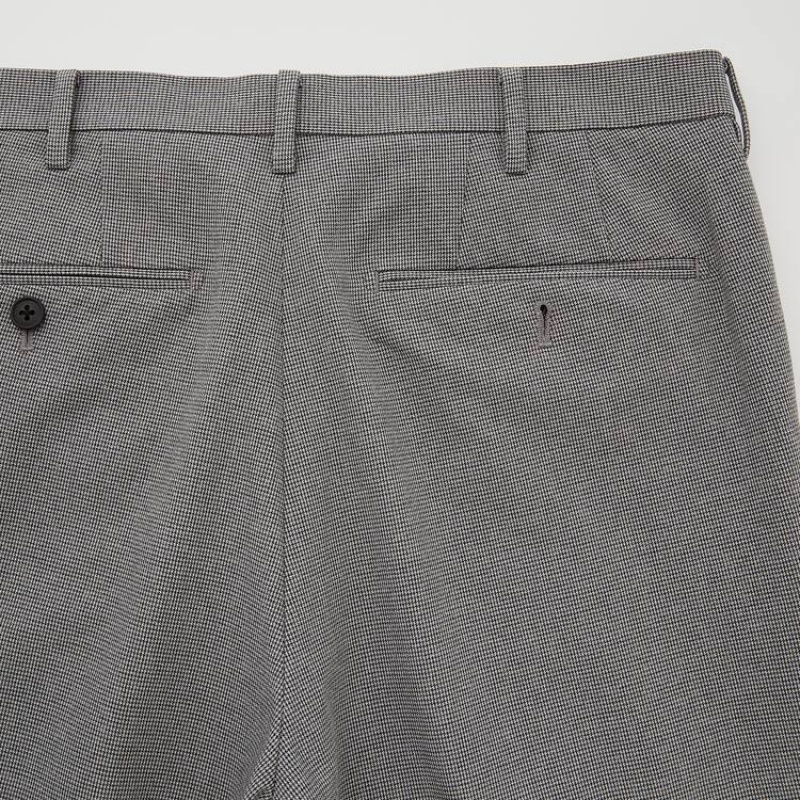 Men Uniqlo Airsense Ultra Light Houndstooth Pants Grey | 6358299