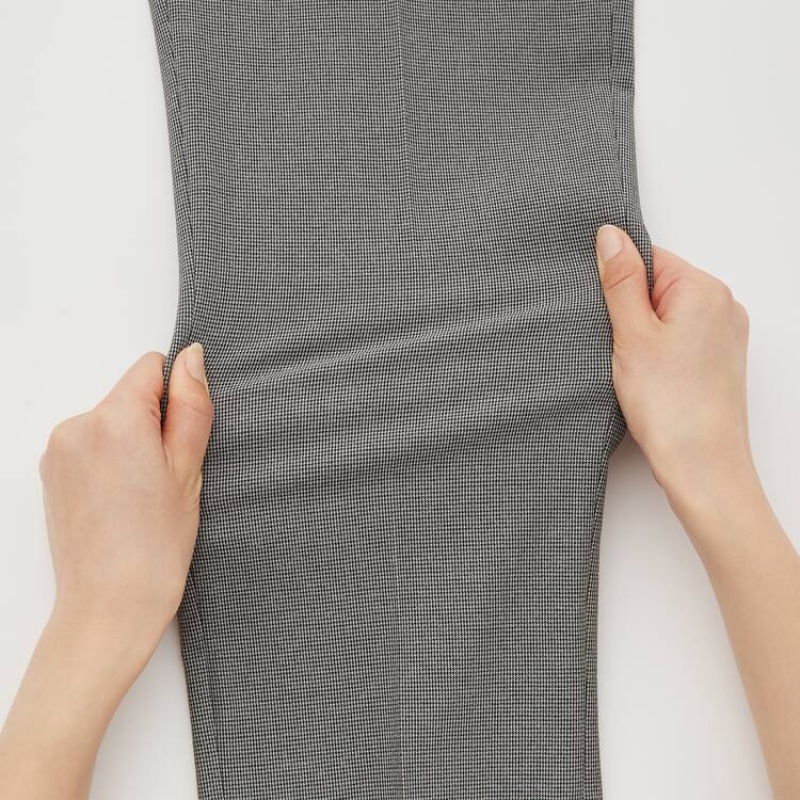 Men Uniqlo Airsense Ultra Light Houndstooth Pants Grey | 6358299