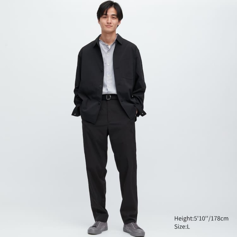 Men Uniqlo Airsense Ultra Light Relaxed Fit Pants Black | 2097970