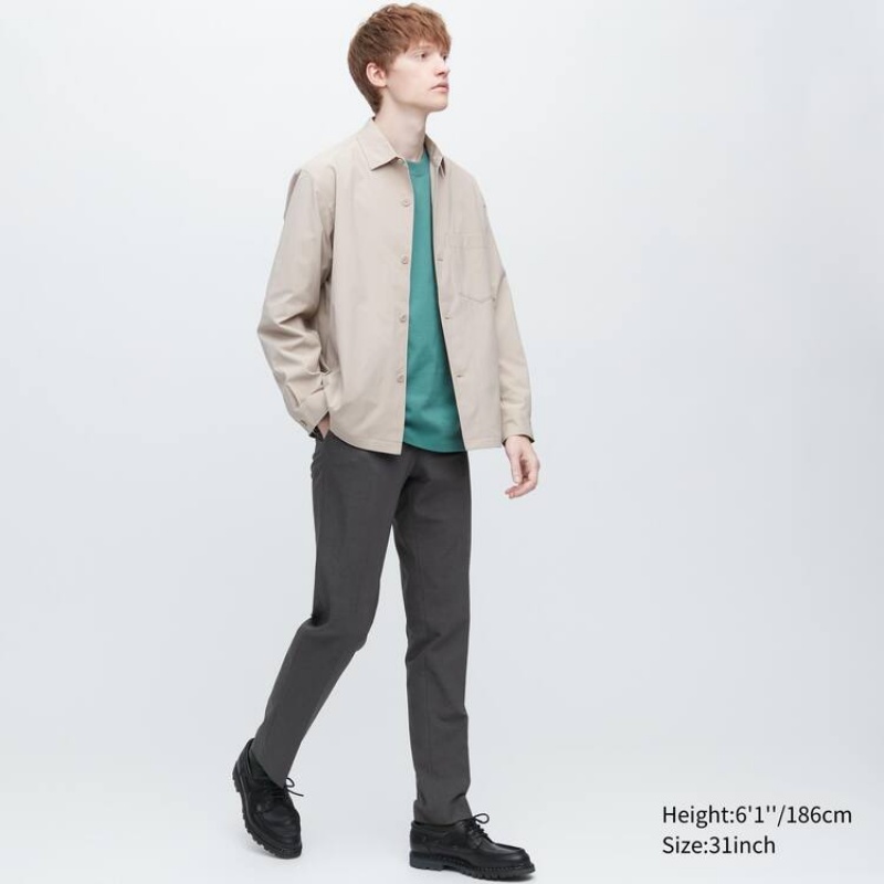 Men Uniqlo Airsense Ultra Light Wool-like Pants Grey | 7931611