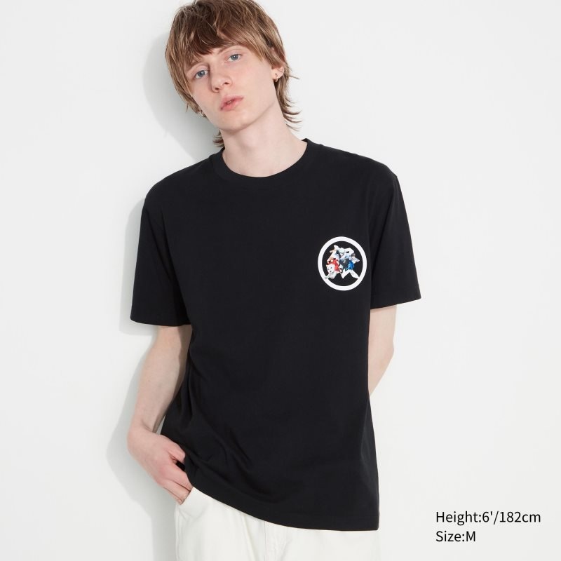Men Uniqlo Anime Gintama Ut Short-sleeve Graphic T Shirts Black | 7760523