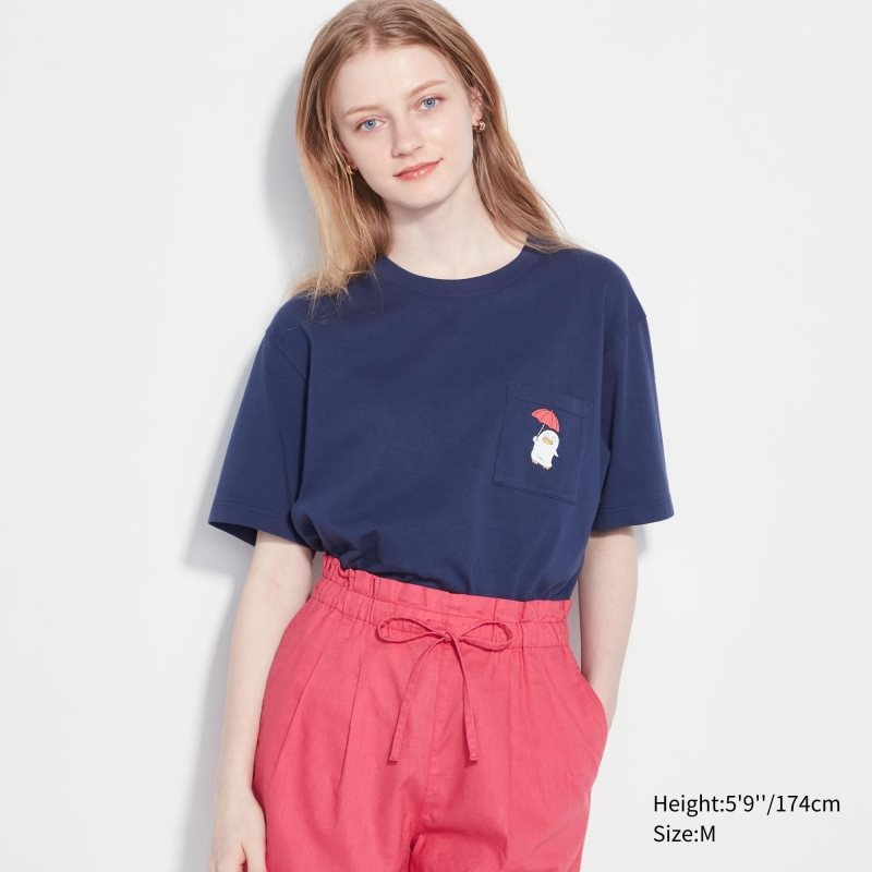 Men Uniqlo Anime Gintama Ut Short-sleeve Graphic T Shirts Navy | 1313318