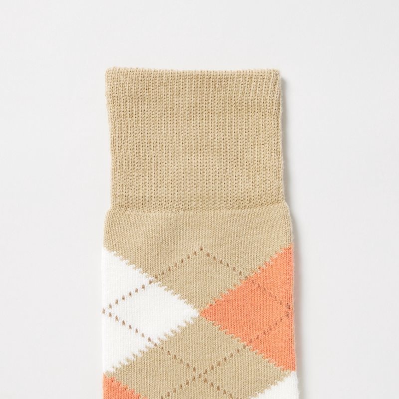 Men Uniqlo Argyle Socks Beige | 7527758