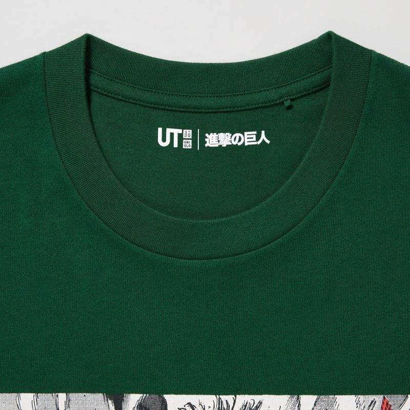 Men Uniqlo Attack On Titan Ut Short-sleeve Graphic Eren Transforms Into A Titan T Shirts Green | 4756713