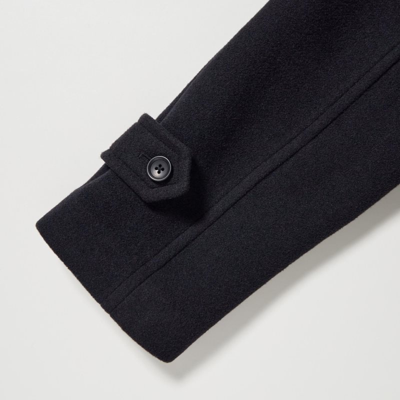 Men Uniqlo Balmacaan Coats Navy | 3453085