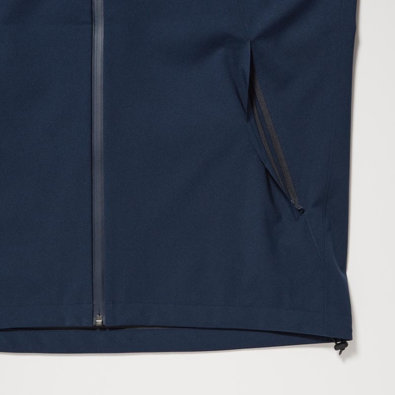 Men Uniqlo Blocktech 3d Cut Parka Navy | 5477578