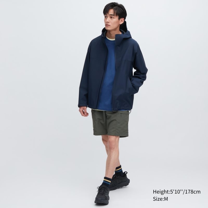 Men Uniqlo Blocktech 3d Cut Parka Navy | 5477578