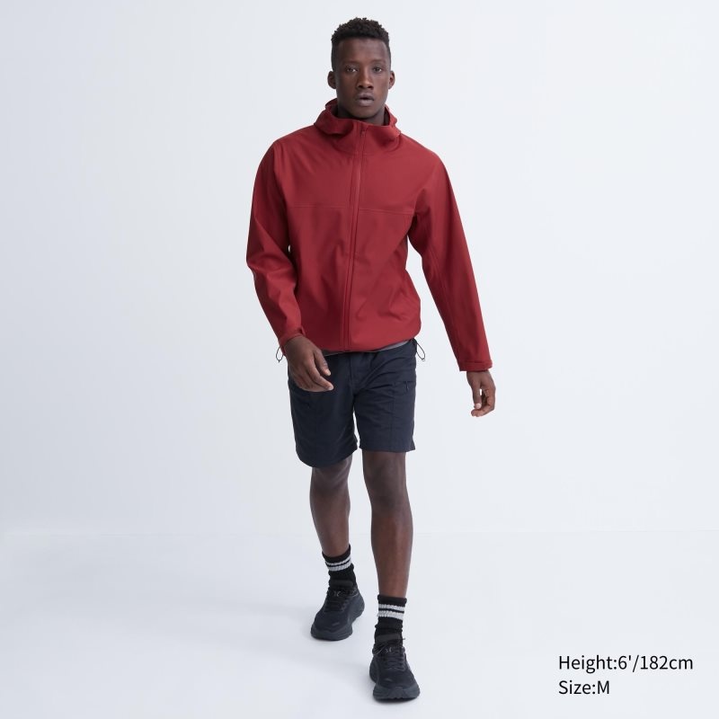 Men Uniqlo Blocktech 3d Cut Parka Red | 2479286