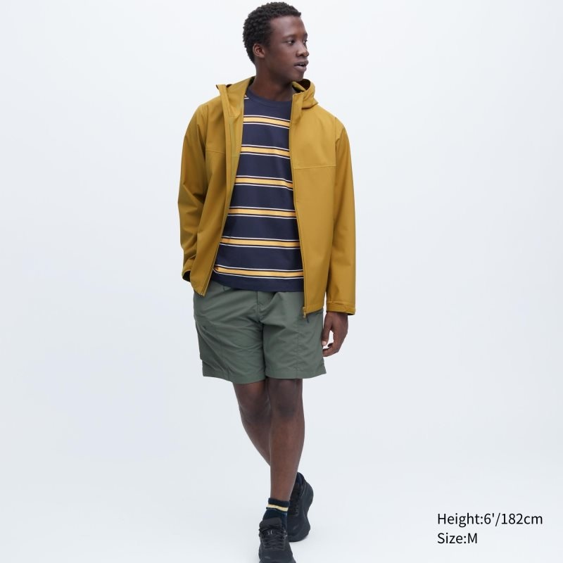 Men Uniqlo Blocktech 3d Cut Parka Yellow | 6352670