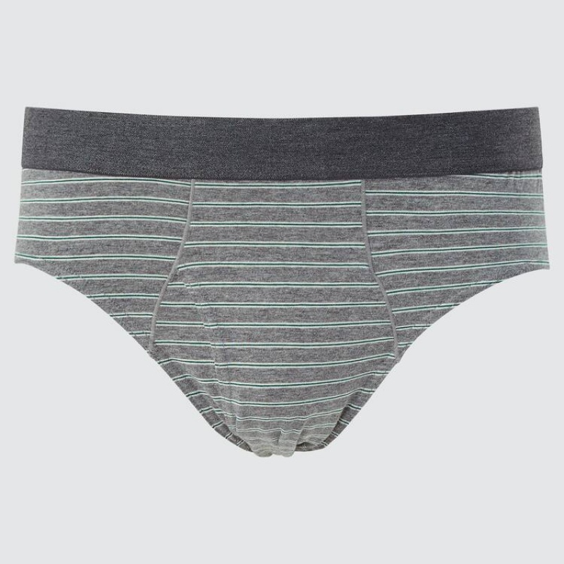Men Uniqlo Briefs Underwear Grey | 8123125