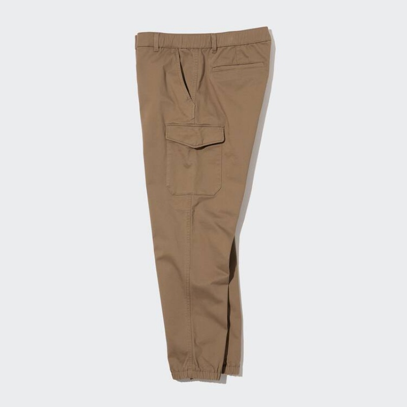 Men Uniqlo Cargo Jogger Pants Brown | 6878994