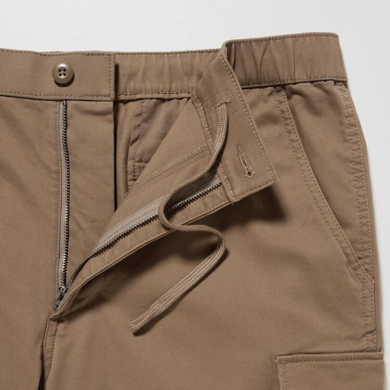 Men Uniqlo Cargo Jogger Pants Brown | 6878994