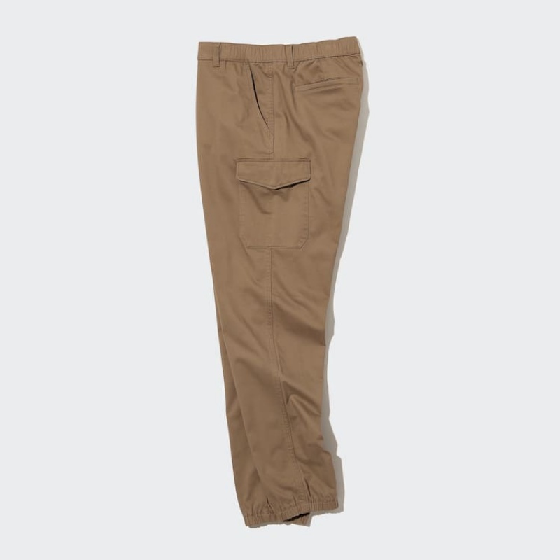 Men Uniqlo Cargo Jogger Pants Brown | 9264383