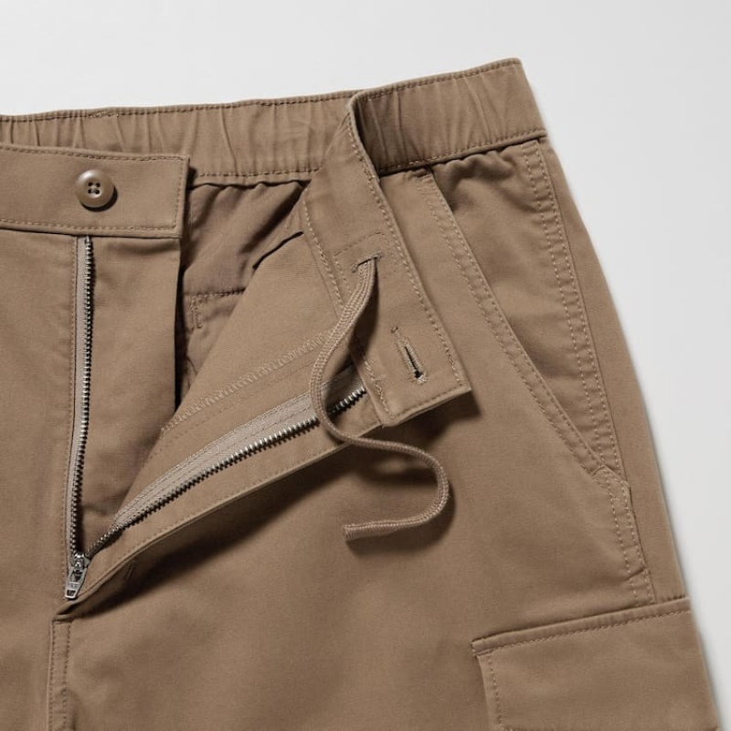 Men Uniqlo Cargo Jogger Pants Brown | 9264383