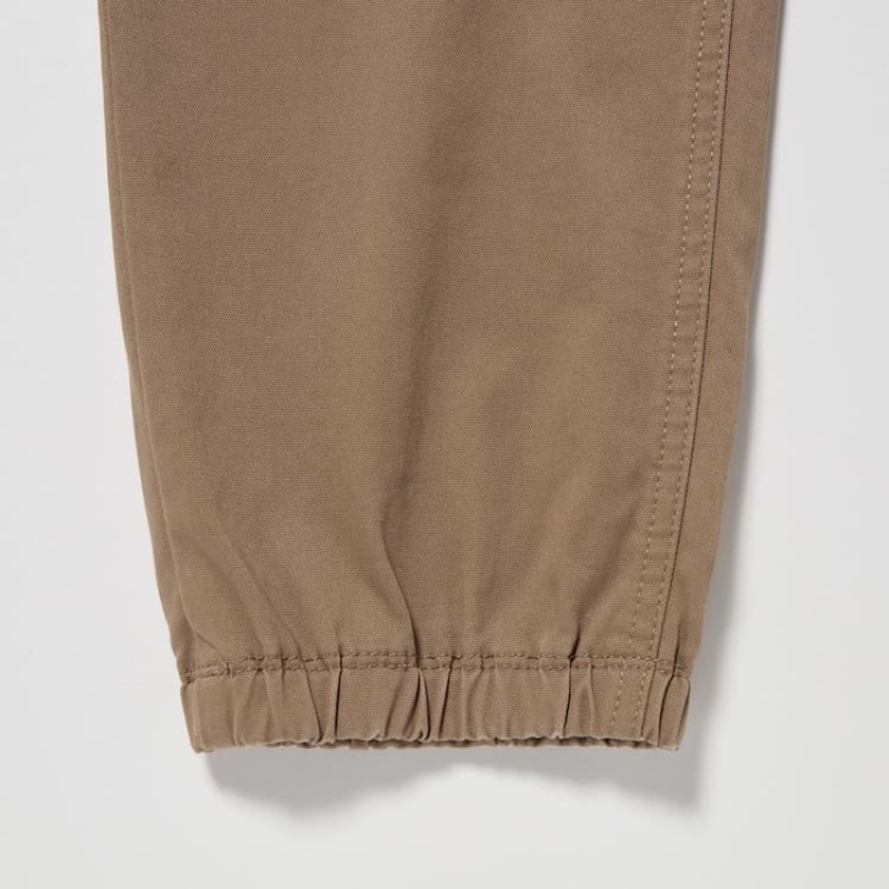 Men Uniqlo Cargo Jogger Pants Brown | 9264383
