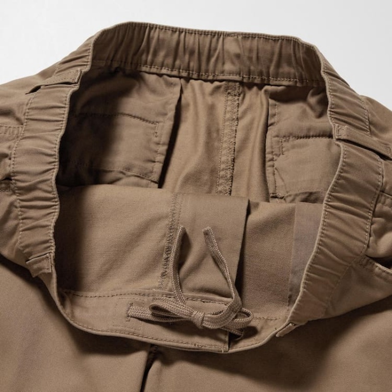Men Uniqlo Cargo Jogger Pants Brown | 9264383