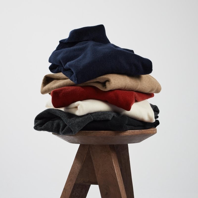 Men Uniqlo Cashmere Turtleneck Long-sleeve Sweaters Black | 3248400