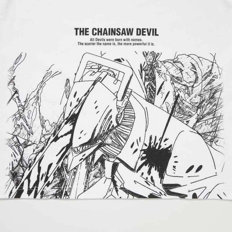 Men Uniqlo Chainsaw Man × Kosuke Kawamura Ut Long-sleeve Graphic T Shirts White | 6649713