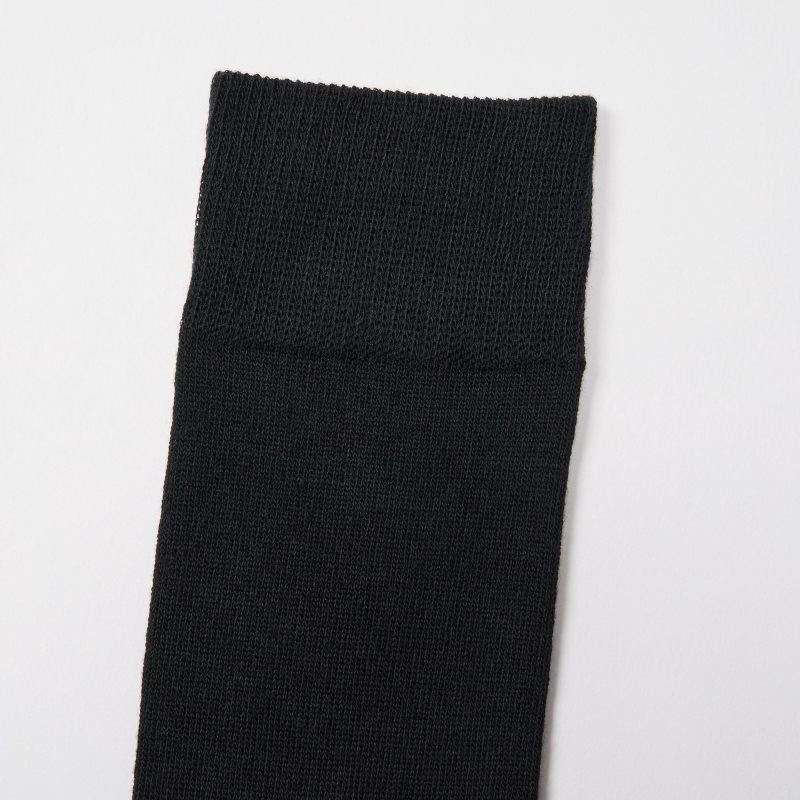 Men Uniqlo Color Block Socks Black | 4495387