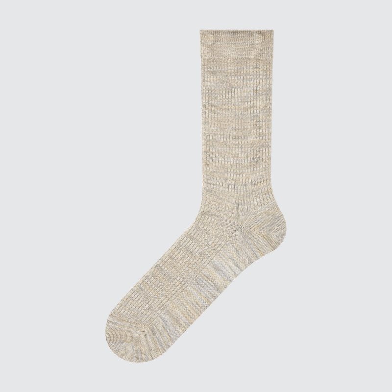 Men Uniqlo Colorful 50 Socks Beige | 6292369