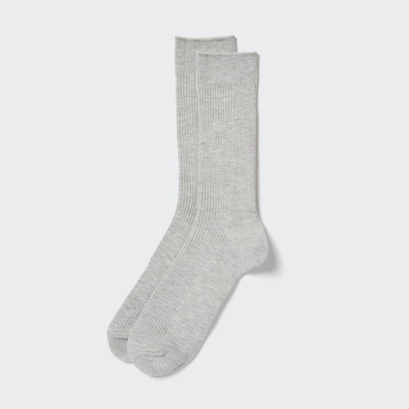 Men Uniqlo Colorful 50 Socks Grey | 101099