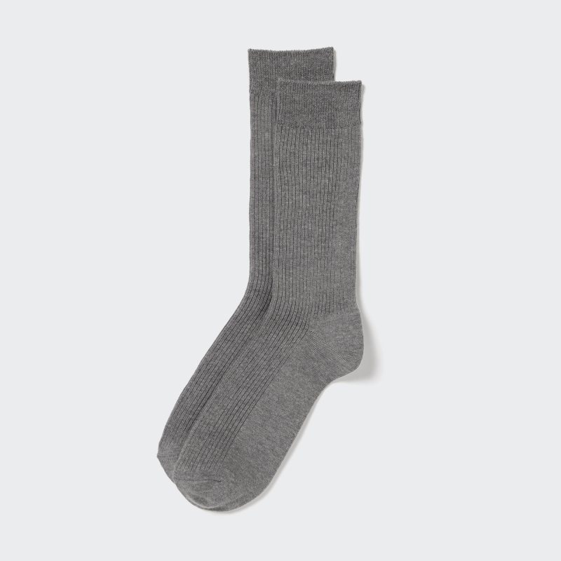 Men Uniqlo Colorful 50 Socks Grey | 2148915